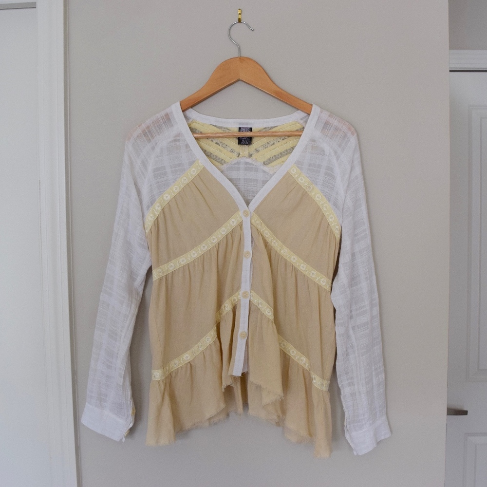 {Free People} Peasant Boho Blouse